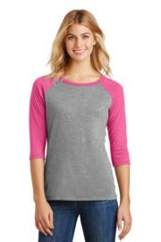 District Women's Perfect Tri 3/4-Sleeve Raglan. DM136L - Image 11