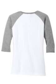 District Women's Perfect Tri 3/4-Sleeve Raglan. DM136L - Image 6