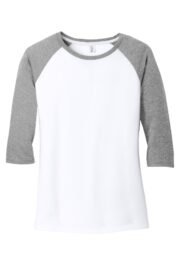 District Women's Perfect Tri 3/4-Sleeve Raglan. DM136L - Image 5