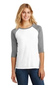 District Women's Perfect Tri 3/4-Sleeve Raglan. DM136L - Image 12