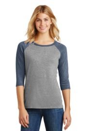 District Women's Perfect Tri 3/4-Sleeve Raglan. DM136L - Image 13