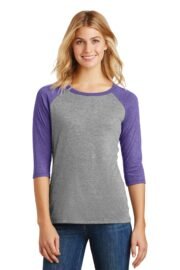 District Women's Perfect Tri 3/4-Sleeve Raglan. DM136L - Image 14