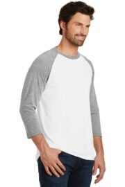 District Perfect Tri 3/4-Sleeve Raglan. DM136 - Image 2