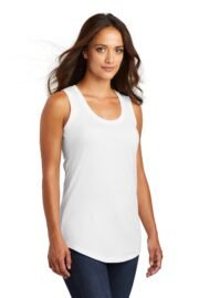 District Women's Perfect Tri Racerback Tank. DM138L - Image 2