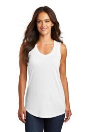 District Women's Perfect Tri Racerback Tank. DM138L - Image 3