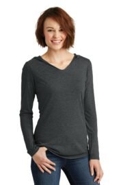 District Women's Perfect Tri Long Sleeve Hoodie. DM139L - Image 3