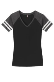 District Women's Game V-Neck Tee. DM476 - Image 5