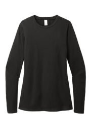 District Women's Perfect Blend CVC Long Sleeve Tee DT110 - Image 4