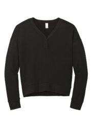 District Women's Perfect Tri Fleece V-Neck Sweatshirt DT1312 - Image 4
