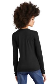 District Women's Perfect Tri Long Sleeve V-Neck Tee DT135 - Image 3