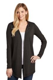 District Women's Perfect Tri Hooded Cardigan. DT156 - Image 3