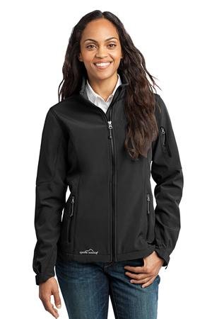 EB531_Black_Model_Front_06212_Zipper Eddie Bauer Women's Soft Shell Jacket. EB531 - Image 1