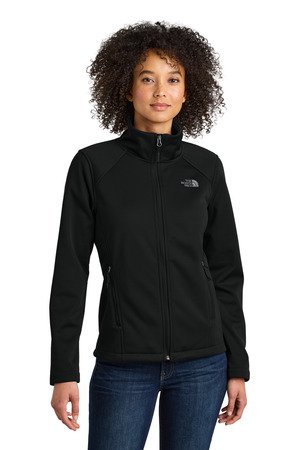 NF0A88D4_tnfblack_model_front The North Face Women's Chest Logo Ridgewall Soft Shell Jacket NF0A88D4 - Image 1