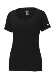 Nike Women's Dri-FIT Cotton/Poly Scoop Neck Tee. NKBQ5234 - Image 5
