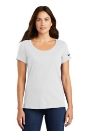 Nike Women's Dri-FIT Cotton/Poly Scoop Neck Tee. NKBQ5234 - Image 13