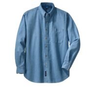 Port & Co Long Sleeve Value Denim Shirt. SP10 - Image 3