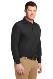 Port Authority Tall Silk Touch Long Sleeve Polo. TLK500LS - Image 2