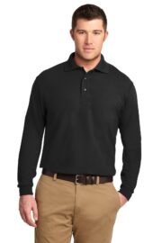Port Authority Tall Silk Touch Long Sleeve Polo. TLK500LS - Image 3