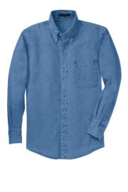 Port Authority Tall Long Sleeve Denim Shirt. TLS600 - Image 4