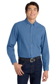 Port Authority Tall Long Sleeve Denim Shirt. TLS600