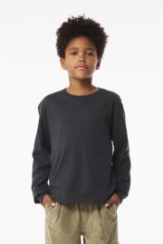 BELLA+CANVAS® Youth 6-Ounce Heavyweight Long Sleeve Tee BC3511Y - Image 4