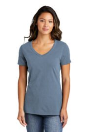 Port & Co™ Women's Beach Wash® Garment-Dyed V-Neck Tee LPC099V - Image 4