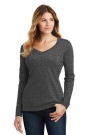 Port & Co™ Women's Long Sleeve Fan Favorite V-Neck Tee. LPC450VLS - Image 4