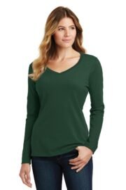 Port & Co™ Women's Long Sleeve Fan Favorite V-Neck Tee. LPC450VLS - Image 5
