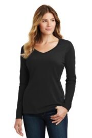 Port & Co™ Women's Long Sleeve Fan Favorite V-Neck Tee. LPC450VLS - Image 6