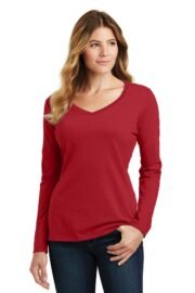 Port & Co™ Women's Long Sleeve Fan Favorite V-Neck Tee. LPC450VLS - Image 8