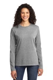 Port & Co™ Women's Long Sleeve Core Cotton Tee. LPC54LS - Image 3