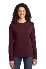Port & Co™ Women's Long Sleeve Core Cotton Tee. LPC54LS - Image 4