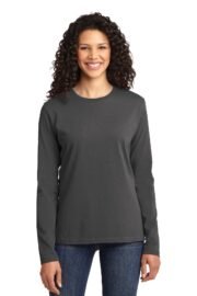 Port & Co™ Women's Long Sleeve Core Cotton Tee. LPC54LS - Image 6