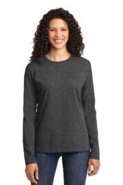 Port & Co™ Women's Long Sleeve Core Cotton Tee. LPC54LS - Image 7