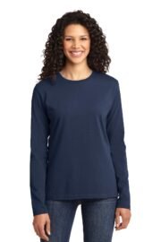 Port & Co™ Women's Long Sleeve Core Cotton Tee. LPC54LS - Image 10