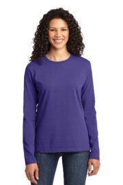Port & Co™ Women's Long Sleeve Core Cotton Tee. LPC54LS - Image 11