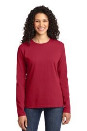 Port & Co™ Women's Long Sleeve Core Cotton Tee. LPC54LS - Image 12