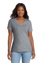 Port & Co™ Women's Core Cotton V-Neck Tee. LPC54V - Image 4