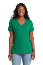 Port & Co™ Women's Core Cotton V-Neck Tee. LPC54V - Image 10