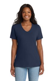 Port & Co™ Women's Core Cotton V-Neck Tee. LPC54V - Image 13