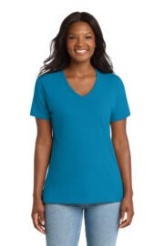 Port & Co™ Women's Core Cotton V-Neck Tee. LPC54V - Image 14