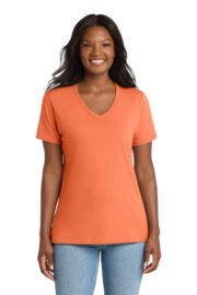 Port & Co™ Women's Core Cotton V-Neck Tee. LPC54V - Image 16