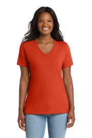 Port & Co™ Women's Core Cotton V-Neck Tee. LPC54V - Image 18