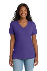 Port & Co™ Women's Core Cotton V-Neck Tee. LPC54V - Image 19