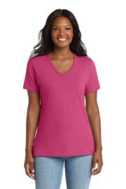 Port & Co™ Women's Core Cotton V-Neck Tee. LPC54V - Image 23