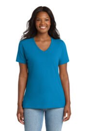 Port & Co™ Women's Core Cotton V-Neck Tee. LPC54V - Image 24