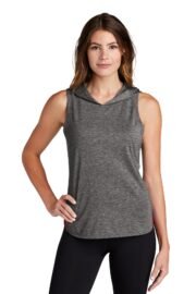 Sport-Tek ® Women's PosiCharge ® Tri-Blend Wicking Draft Hoodie Tank. LST410 - Image 6