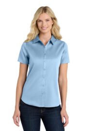 Port Authority® Women's Short Sleeve SuperPro React™Twill Shirt. LW809 - Image 3