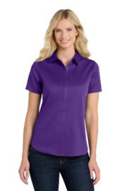 Port Authority® Women's Short Sleeve SuperPro React™Twill Shirt. LW809 - Image 7