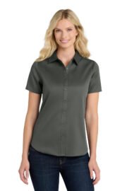Port Authority® Women's Short Sleeve SuperPro React™Twill Shirt. LW809 - Image 10